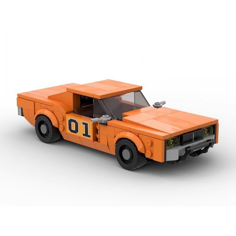 1969 American Retro Drift Coupe MOC Building Kit | 8-Wide Vintage Sports Car - 3