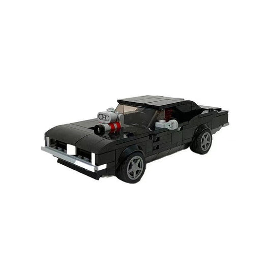 1969 Hellfire Muscle Car MOC Building Kit | 8 Wide Classic Flame Vehicle Model - 1