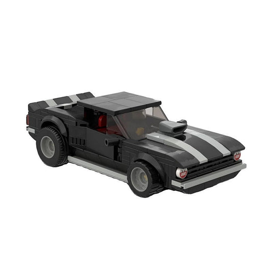 1969 V8 Supercharged Drag Muscle Car MOC Building Kit - 1