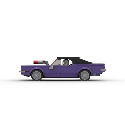 1970 Vintage Purple Muscle Car Building Kit | 8-Stud LEGO-Compatible MOC - 4
