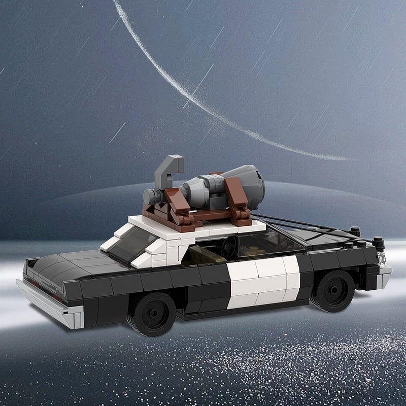1970s Blues Police Pursuit Sedan Building Kit | LEGO-Compatible MOC - 1
