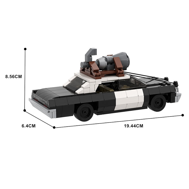 1970s Blues Police Pursuit Sedan Building Kit | LEGO-Compatible MOC - 4