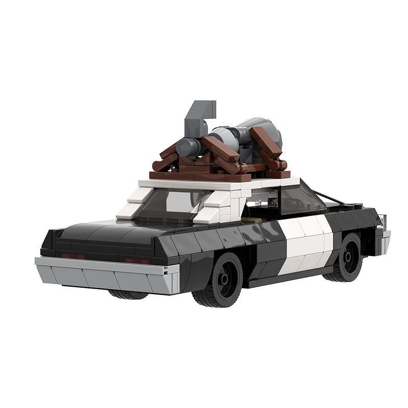 1970s Blues Police Pursuit Sedan Building Kit | LEGO-Compatible MOC - 5