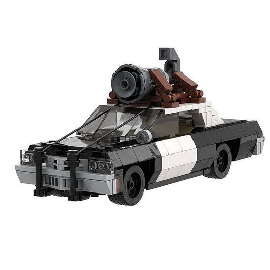 1970s Blues Police Pursuit Sedan MOC Building Kit | Classic Vehicle Model - 1