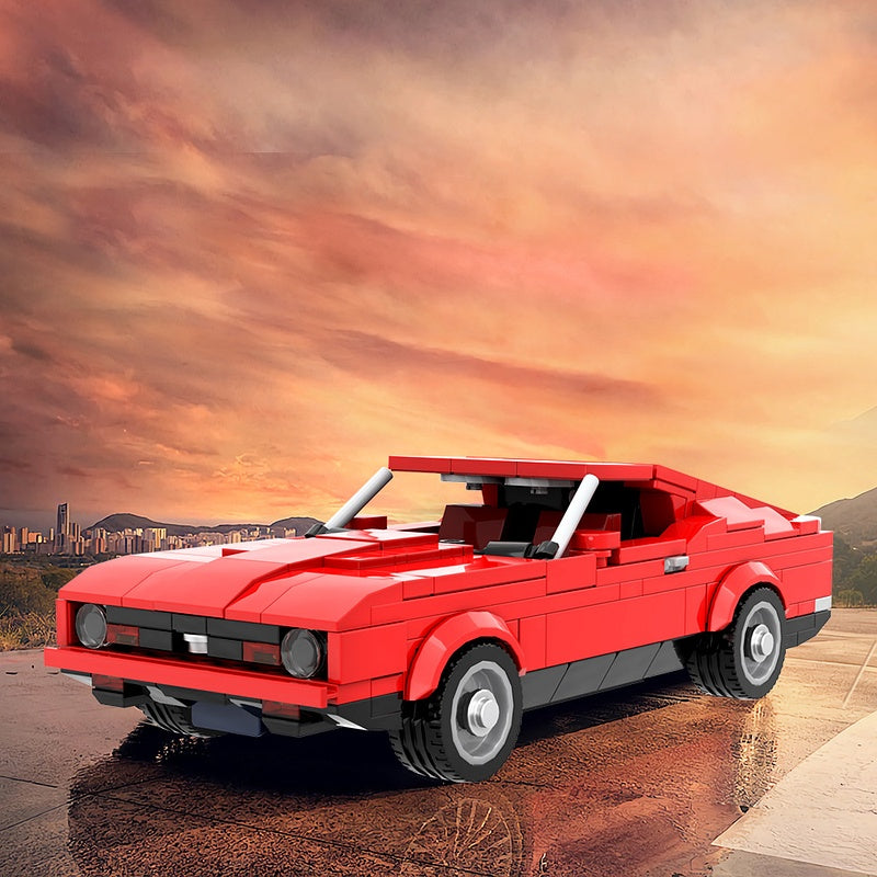 1970s Muscle Fastback Chase Car Building Kit | Compatible MOC - 1