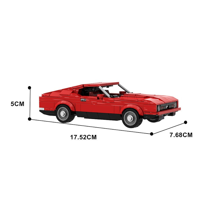 1970s Muscle Fastback Chase Car Building Kit | LEGO-Compatible MOC - 4
