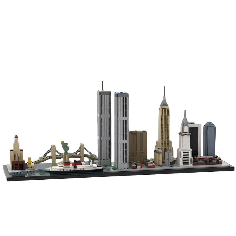 1970s New York City Skyline Building Kit | LEGO-Compatible MOC - 1