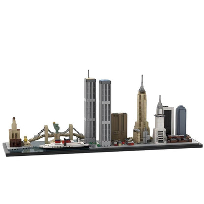 1970s New York City Skyline Building Kit | LEGO-Compatible MOC - 1
