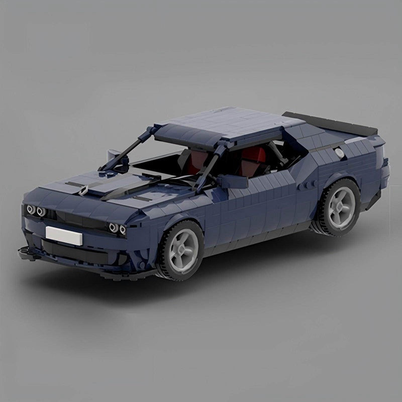 1970s Supercharged V8 Coupe Muscle Car Building Kit | 14-Stud Wide LEGO-Compatible MOC - 10