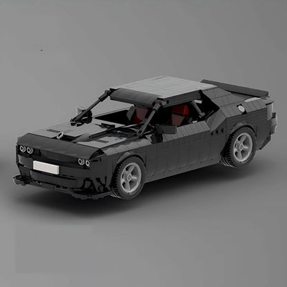 1970s Supercharged V8 Coupe Muscle Car Building Kit | 14-Stud Wide LEGO-Compatible MOC - 5
