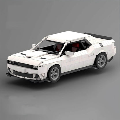 1970s Supercharged V8 Coupe Muscle Car Building Kit | 14-Stud Wide LEGO-Compatible MOC - 8