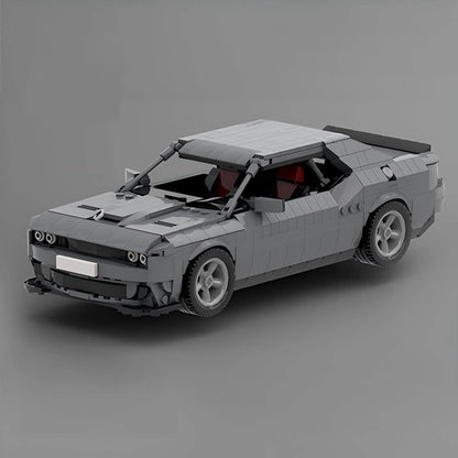 1970s Supercharged V8 Coupe Muscle Car Building Kit | 14-Stud Wide LEGO-Compatible MOC - 9