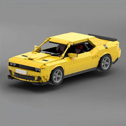 1970s Supercharged V8 Muscle Car MOC Building Kit | 14-Stud Wide - 11