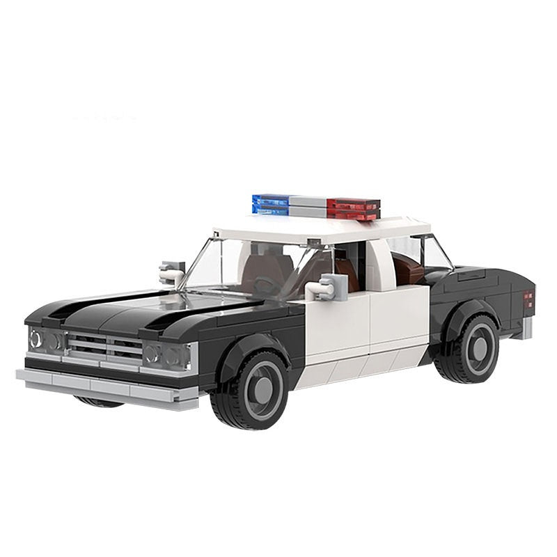 1970s Vintage California Police Sedan Building Kit | LEGO-Compatible MOC - 4
