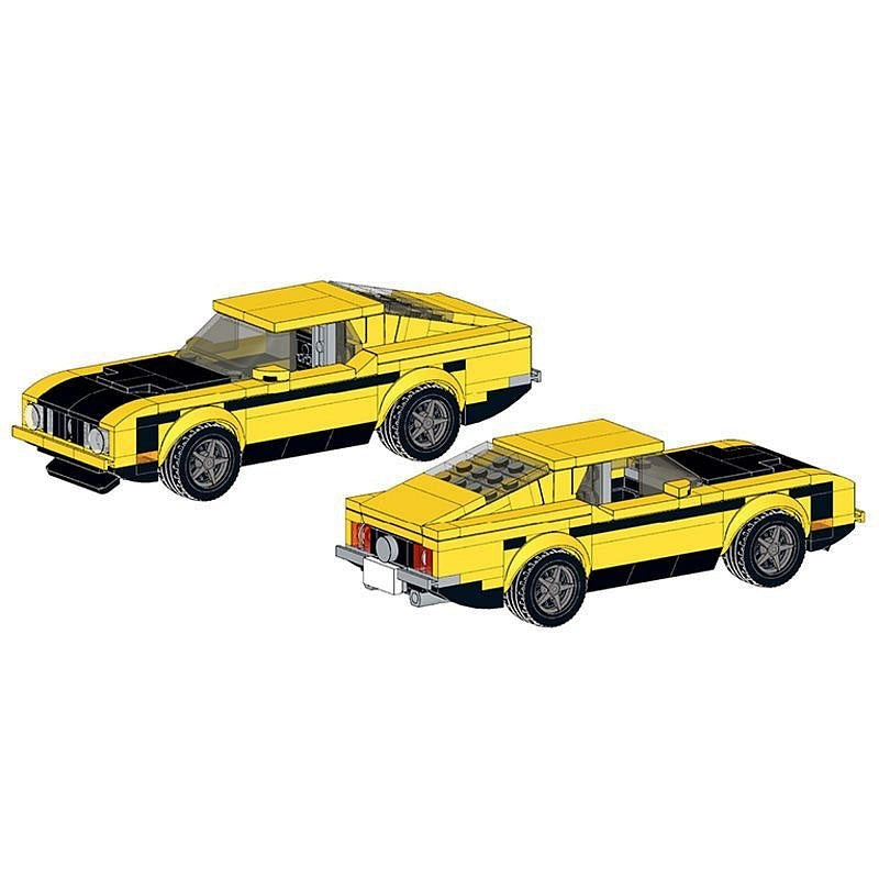 1973 Classic Fastback Muscle Car MOC Building Kit | Vintage Vehicle Model - 5