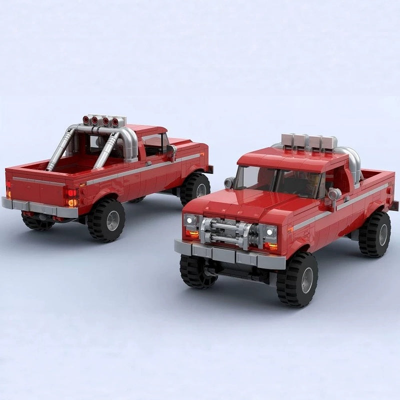 1978 Classic Pickup Truck MOC Building Kit | 9-Wide Retro Vehicle - 1