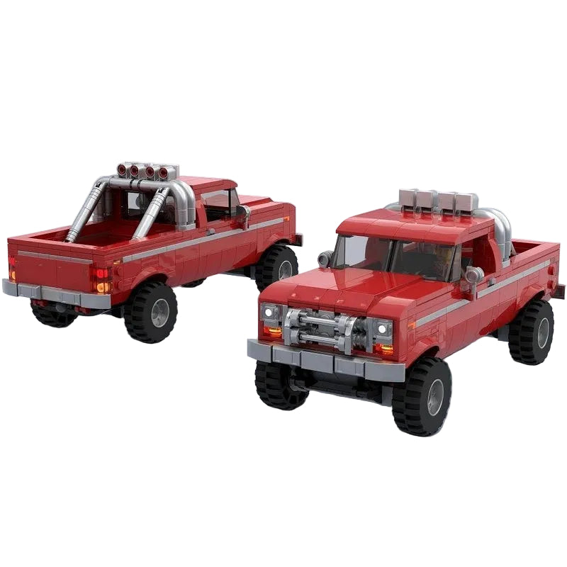 1978 Classic Pickup Truck MOC Building Kit | 9-Wide Retro Vehicle - 3
