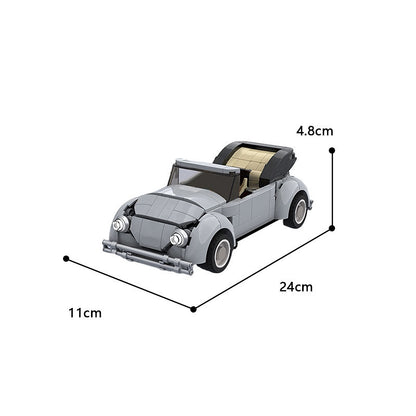 1979 Vintage Cabriolet Building Kit | 8-wide LEGO-Compatible MOC - 3