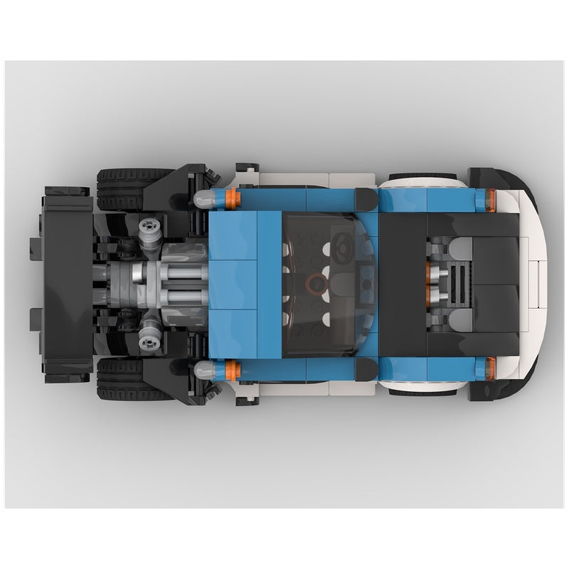 1980 8-Wide Turbo Hill Climb Racer MOC Building Kit - 2