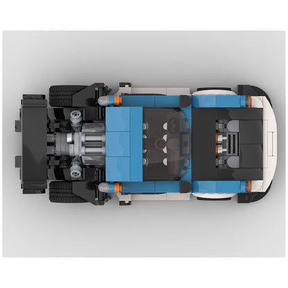 1980 8-Wide Turbo Hill Climb Racer MOC Building Kit - 2