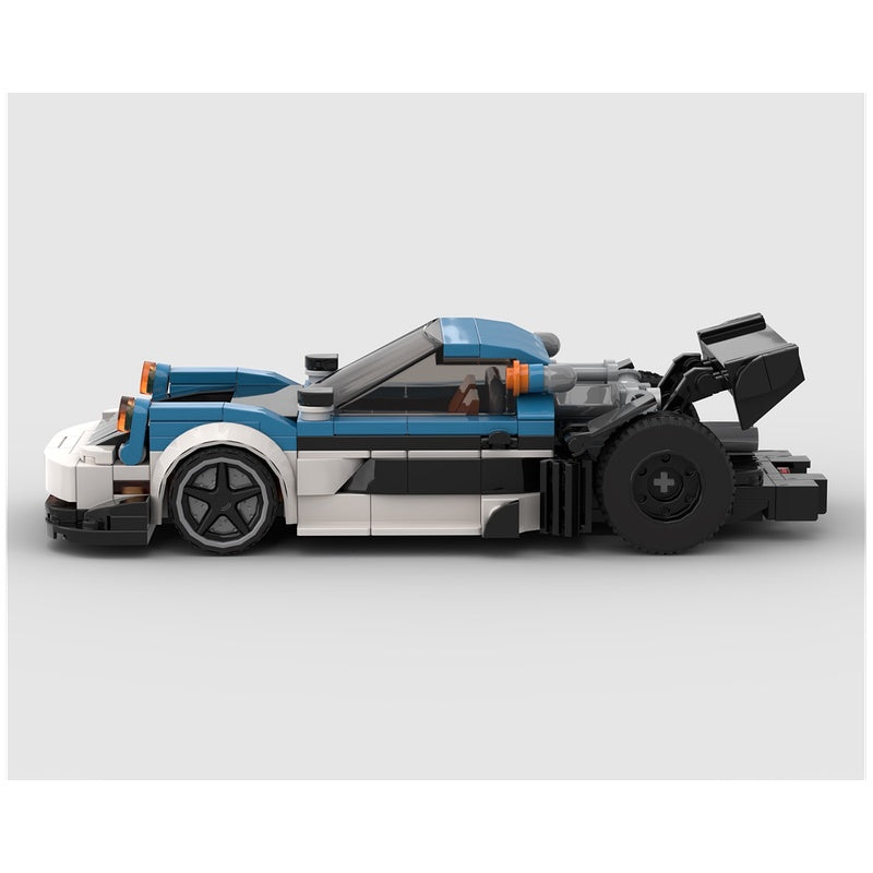 1980 8-Wide Turbo Hill Climb Racer MOC Building Kit - 5