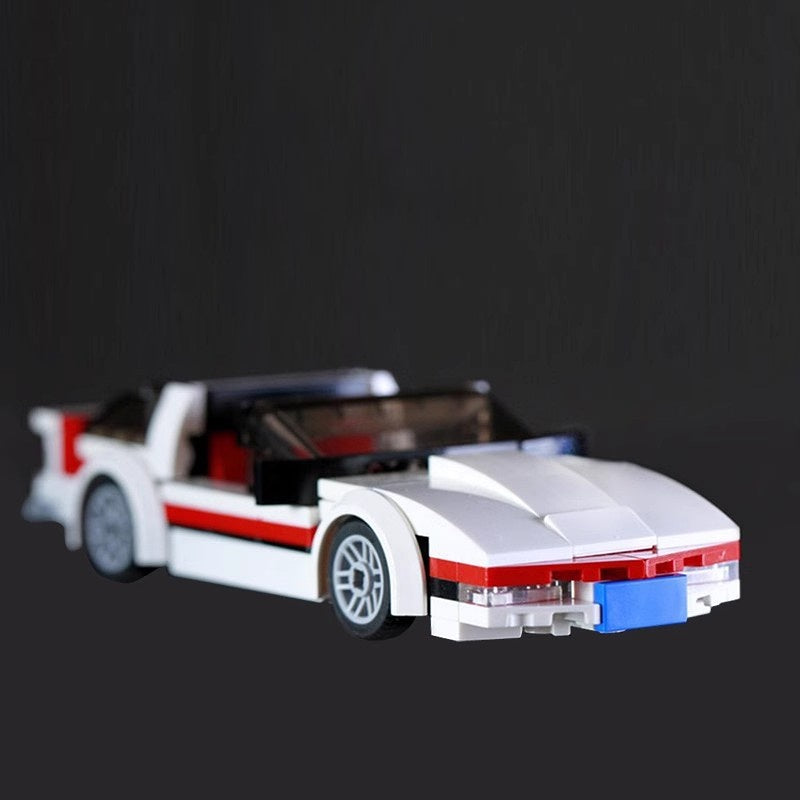 1980s Classic C4-Style Sports Coupe Building Kit | 8-Wide LEGO-Compatible MOC - 2