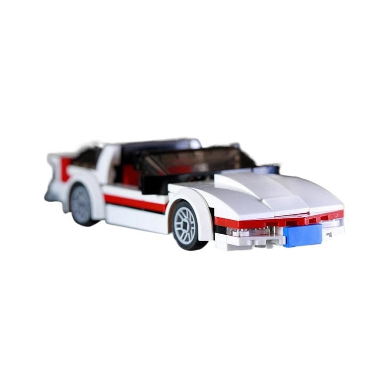 1980s Classic C4-Style Sports Coupe MOC Building Kit | 8-Wide Retro Performance Vehicle - 1