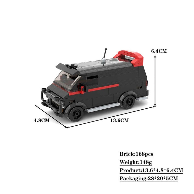 1980s Commando Team Van MOC Building Kit | Modular Vehicle Model - 2