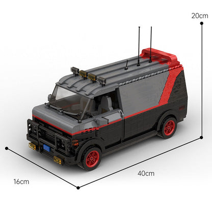 1980s Commando Team Van MOC Building Kit | Modular Vehicle Model - 4