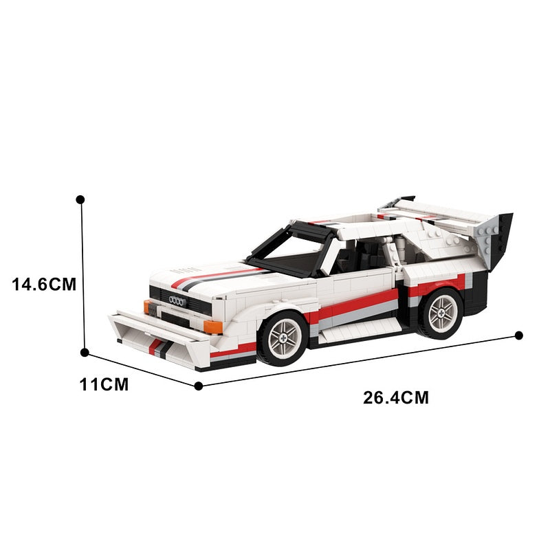 1980s Retro Rally Racecar E2 Evolution Hillclimb Building Kit | LEGO-Compatible MOC - 3