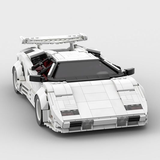 1980s Retro Wedge Scissor Doors Supercar Building Kit | 16-Studs LEGO-Compatible MOC - 1