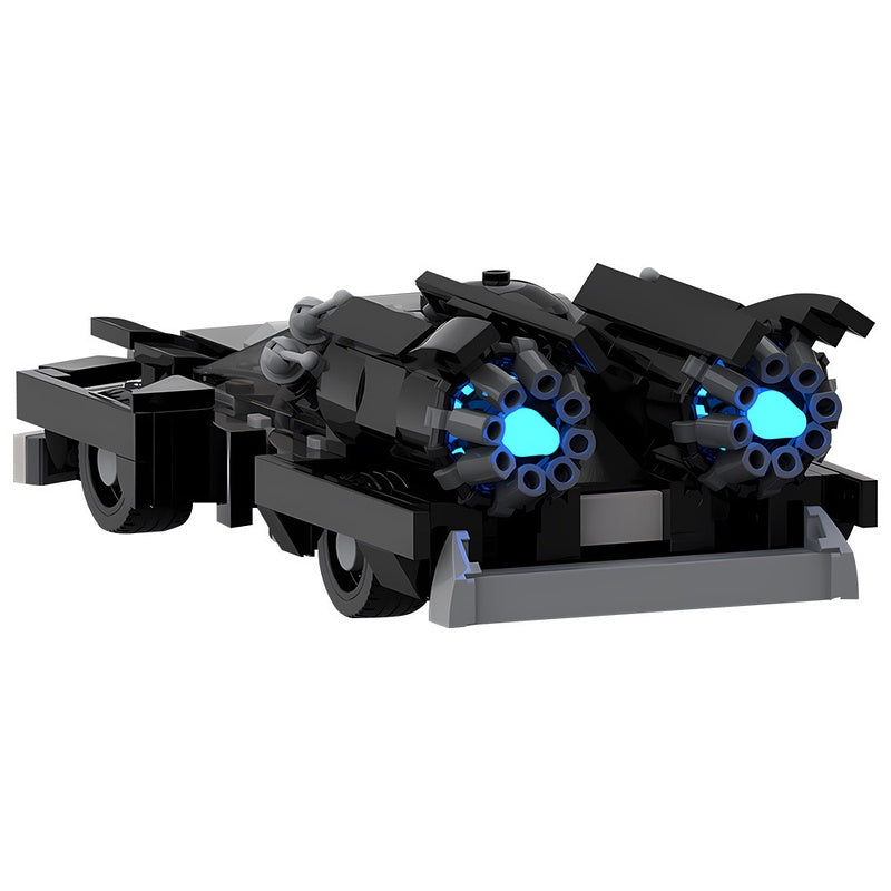 1980s Rocket-Mode Black Sedan MOC Building Kit | 8-Stud Sci-Fi Car - 4