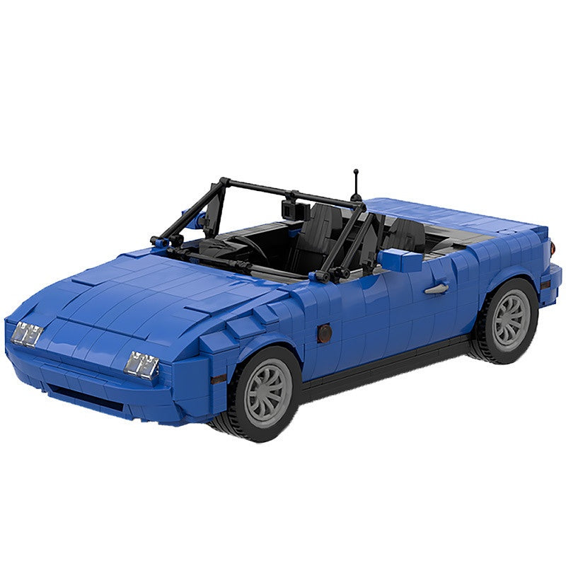 1989 Blue Japanese Roadster Building Kit | LEGO-Compatible MOC - 2