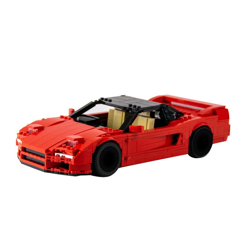 1990 Retro Japanese Red Sports Car Building Kit | LEGO-Compatible MOC - 2