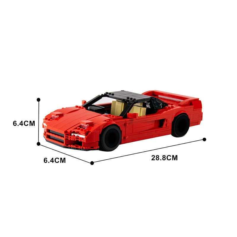 1990 Retro Japanese Red Sports Car Building Kit | LEGO-Compatible MOC - 4