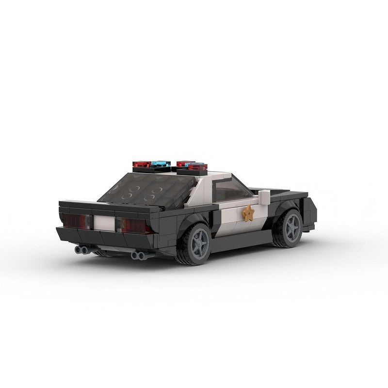 1992 Classic Muscle Police Car Building Kit | 8-Wide | Compatible MOC - 2