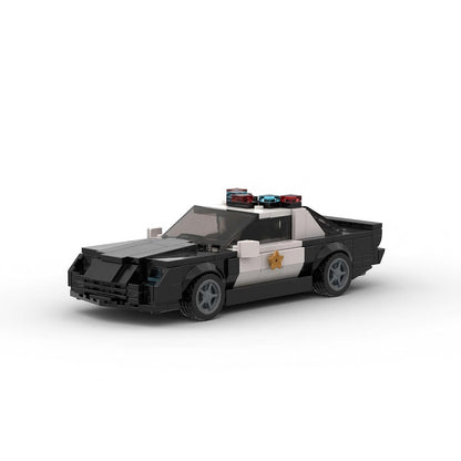 1992 Classic Muscle Police Car Building Kit | 8-Wide | LEGO-Compatible MOC - 1