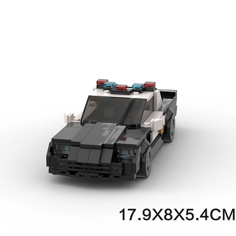 1992 Classic Muscle Police Car Building Kit | 8-Wide | LEGO-Compatible MOC - 6