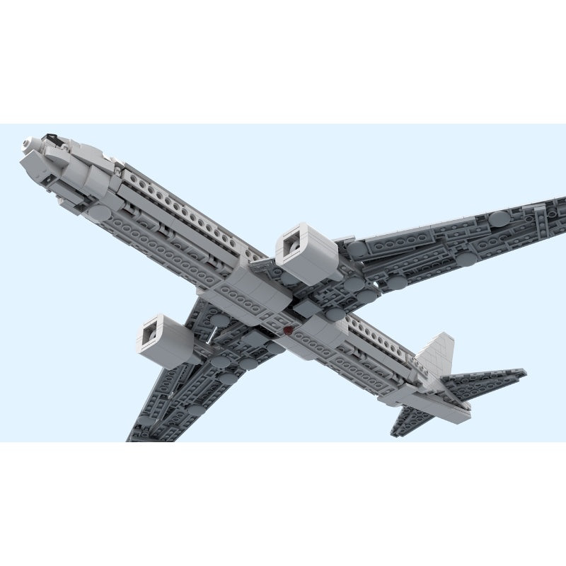 1:144 Long-Range Twinjet 777-300ER Airliner MOC Building Kit - 2