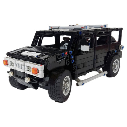 1:18 Black H2 Off-Road SUV MOC Building Kit - 3