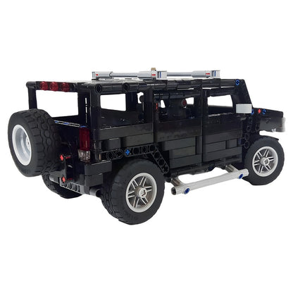 1:18 Black H2 Off-Road SUV MOC Building Kit - 4