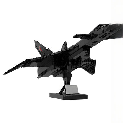 1:35 Black MiG-31 Supersonic Interceptor MOC Fighter Jet Building Kit - 2