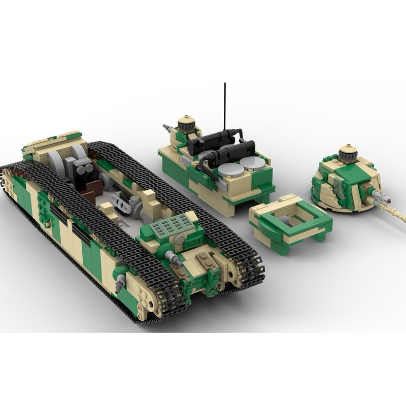 1:35 Char 2C French Heavy Tank MOC Building Kit - 2