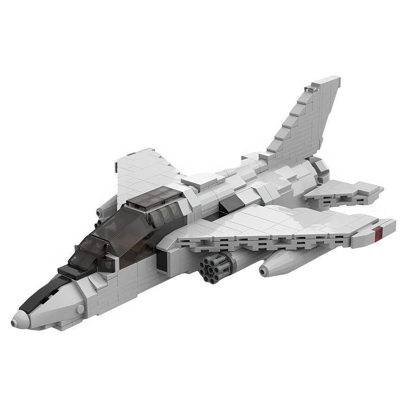 1:35 Compact Two-Seat Gnat Jet Fighter Trainer MOC Building Kit - 2