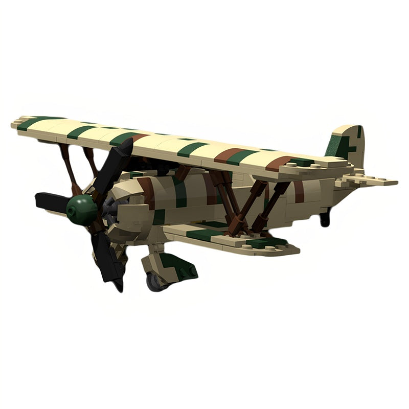 1:35 CR.42 WWII Italian Biplane Fighter MOC Building Kit - 2