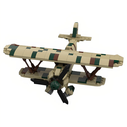 1:35 CR.42 WWII Italian Biplane Fighter MOC Building Kit - 4