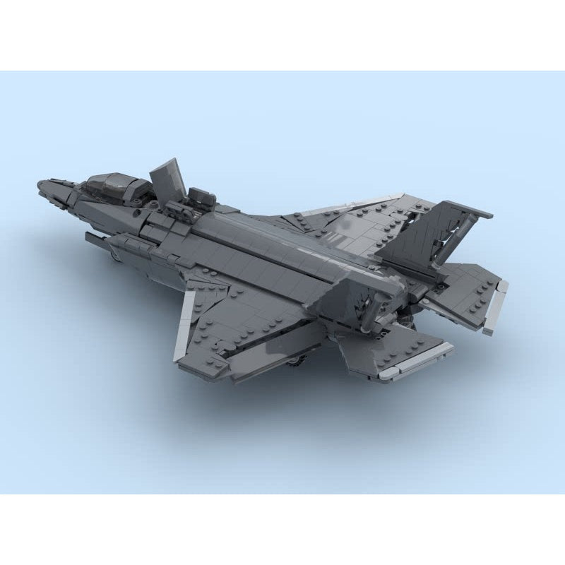 1:35 F-35B Stealth Fighter Jet MOC Building Kit - 4