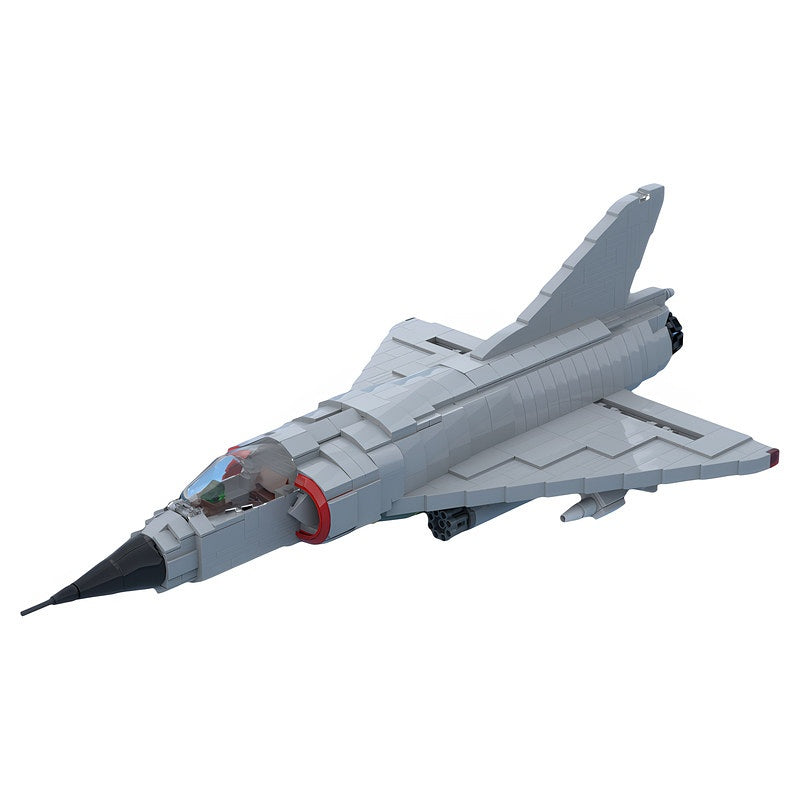 1:35 French Delta-Wing Fighter Jet MOC Building Kit - 2