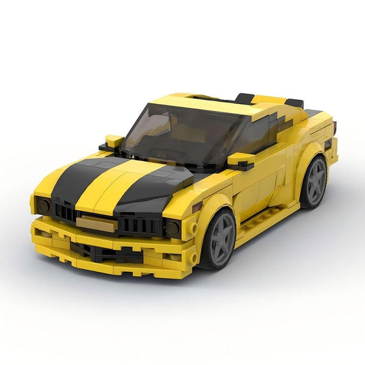 2010 SS Yellow Muscle Sports Car MOC Building Kit | Vehicle Model - 1