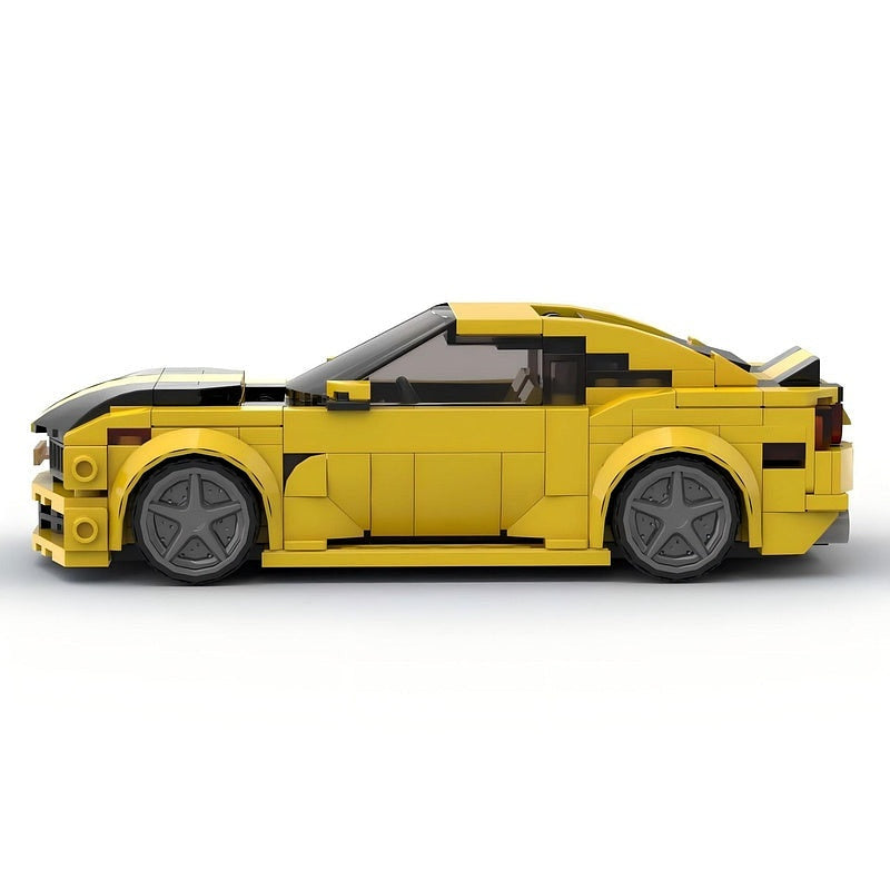 2010 SS Yellow Muscle Sports Car MOC Building Kit | Vehicle Model - 2